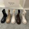 Botas Martin blancas delgadas para mujer 2023 Verano Botines franceses Botines cortos Primavera y otoño Invierno Botas Botas sencillas
