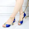 Zapatos de Baile de Salón para Mujer Adulta Danza Latina Primavera y Verano Baile Vaquero Suela Suave Zapatos de Práctica de Tacón Alto Baile de Salón Zapatos de Cha-cha