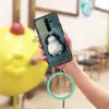 Adecuado para fundas de teléfono móvil Xiaomi, Fundas suaves creativas y peculiares con anillo, Correa de muñeca, Modernas y divertidas, Juveniles y personalizadas para hombres y mujeres