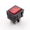 Interruptor Kcd5 em Forma de Barco Duplo Preto Sem Luz 4 Pinos 2 Velocidades Capa Verde com Luz Rocker Interruptor de Alimentação em Forma de Barco 250V