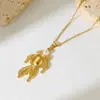 Collar Colgante Exclusivo de Acero Inoxidable Transfronterizo Moda Europea y Americana para Mujer Cadena de Suéter 18K Joyería Versátil de Moda Venta al por Mayor