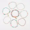 Conjunto de Pulseiras Bohemianas Multicamadas Mais Vendido Transfronteiriço com Oito Peças, Pulseiras Elásticas de Contas de Arroz de 8 Peças, Joias Criativas Amazon
