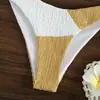 2026 Novo Maiô Color Block com Cadarço Amazon Europeu e Americano Sexy Patchwork Cintura Alta Biquíni Duas Peças Moda Praia Feminina