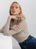 Suéter de Cuello Alto de Punto para Mujer - Base de Punto - Estilo Europeo y Americano - Amazon - Ropa de Punto para Otoño e Invierno