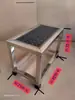 Escada de Degraus em Aço Inoxidável Elevada com Apoio Amplo para Pés Banquinho Doméstico Pequeno para Subir Degraus Banquinho de Armazém Banquinho para Lavagem de Carros Pequena Plataforma de Porta Interna