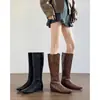 Encuentro Primero Temporada Aumento Botas Altas Mujer Invierno 2026 Más Nuevas Marrón Merade Adelgazantes Caballero Botas Largas