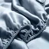 Sábana Bajera Ajustada de Tencel de Color Sólido, Pieza Única de Lyocell, Protector de Colchón Enfriador para Dormir Desnudo, Sábana de Cama de Cobertura Total, Ropa de Cama Antideslizante