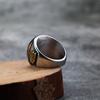 Anillo Vikingo Europeo y Americano Personalidad Moda Runas Letras Runas Anillo para Hombre Material Acero Inoxidable Circonita Tendencia