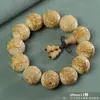 Pulsera de Material Antiguo de Ciprés de Acantilado Taihang Estilo Étnico Pulsera de Madera Juguete Escultura en Madera Cuentas Budistas Pulsera de Cuentas de Oración Wenwan Mayoreo