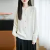Cárdigan de punto de lana pura estilo perezoso para mujer, gris, tejido de ochos, cuello redondo, holgado, suave y cálido, abrigo suéter top