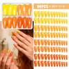 Venta Caliente Transfronteriza 96 Piezas Color Puro Mate Esmerilado Uñas Trapezoidales Presionar Uñas Manicura Uñas Portátiles Accesorios