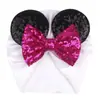 Faixa de Cabelo Nova para Bebê Transfronteiriça Acessórios de Cabelo para Meninas Amazon Lantejoulas Personalizadas Chapéu de Veludo Mickey Acessórios de Cabeça para Crianças