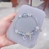 En stock pulsera río de estrellas brumosas viento frío hielo roto suave estrella luna imitación luna piedra lunar pulsera de cuentas para mujer