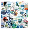 50 calcomanías de graffiti sobre cambio climático globales que no infringen equipaje maleta de equipaje cuaderno impermeable DIY personalizado