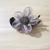 Grampo de Cabelo Elegante para Coque com Laço, Presilha de Tubarão Grande para a Parte de Trás da Cabeça, Penteado Simples para Looks da Moda no Trajeto para o Trabalho