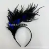 Diadema Retro de Plumas Europea y Americana de Amazon para Festival de Carreras de Caballos Fiesta Danza Accesorios para el Cabello Tocado de Plumas de Rendimiento para Mujer