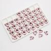 Joyería para Uñas de Navidad Amor Arte de Uñas Diamante Venta al por Mayor Cristal Vidrio Color Mágico Corazón Torcido Diamante Súper Flash Corazón Joyería para Arte de Uñas