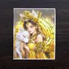 Pintura Thangka de color dorado al por mayor núcleo zorro de nueve colas hada Zakilam vida pasada esta vida espolvorear oro núcleo de pintura Thangka