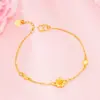 Pulseira Borboleta Imitação Ouro 24K de Luxo Leve, Estilo Coreano, Doce e na Moda para Meninas, Popular em Transmissões Ao Vivo, Banhada a Ouro, Atacado, Dropshipping Disponível