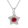 Colar Cruzado Europeu e Americano de Prata Esterlina S925 com Doze Pedras de Nascimento Estrela-do-Mar para Mulheres Moda Amazon Pingente de Estrela Corrente da Clavícula