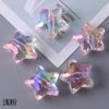 Cadena para teléfono móvil DIY con forma de estrella de cinco puntas de colores, material de cuentas, pendientes con agujeros rectos, accesorios de horquilla, cuentas sueltas