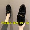 Nuevos Zapatos de Invierno Forrados de Polar para Mujer Suela Suave Zapatos para Madres Casuales Combinan con Todo Zapatos de Borrego Pantuflas de Algodón Antideslizantes para Interiores