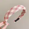 2025 Elegante Temperamento Top Alto Caveira Faz Rosto Menor Faixa de Cabelo Moda Feminina Aba Larga Pressiona Cabelo Acessório de Cabeça Redutor de Idade Estiloso Aro de Cabelo