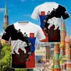 Verão 2023 novo venda direta da fábrica transfronteiriça camiseta masculina de secagem rápida com impressão digital 3D