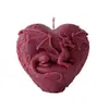 Vela Aromática com Estampa de Dragão Coração Estilo Escuro Decoração de Festa de Halloween Adereços Criativos Vela de Presente de Feriado