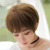 Nova peruca fofa e bonita para meninas, cabelo curto liso, peruca de cabelo curto, adorno de cabeça, personalidade, homens e mulheres, adorno de cabeça completo, fábrica em estoque