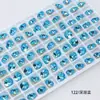 Dongzhou Crystal 8mm Fondo Plano Corte Fuego Artificial Diamante Redondo Superficie de Rejilla Colorida K9 Diamante de Vidrio Brillante al por Mayor Decoraciones para Arte de Uñas