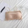 Ropa interior para niñas en la pubertad, top de tubo con hilo de encaje, una palabra, almohadilla para el pecho en la espalda, chaleco con cabestrillo para envolver el pecho.