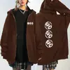 Sudadera con cremallera estampada con licencia oficial con estampado temático de gira mundial, estilo casual versátil unisex