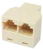 Conector T para Cable de Red Conector Pasante de Red Rj45 Conector T para Red Conector para Cable de Red 1 Minuto 2 Adaptadores Venta Caliente