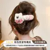 Grampo de cabelo de pato para outono e inverno, para a parte de trás da cabeça, novo grampo de cabelo retrô 2026, grampo de cabelo de pelúcia floral estilo pequeno perfumado