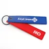 Llavero Bordado Personalizado de Doble Cara con Puntada de Borde, Etiqueta de Equipaje de Aerolínea Personalizada, Llavero con Etiqueta Tejida de Texto con Logo, Regalo