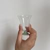 Cálice de vidro de borosilicato de alto formado, conjunto de chá transparente de alta forma, copo de degustação de pé alto, copo de degustação de grama, copo de fragrância