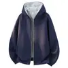 M-8XL peso pesado 450g otoño e invierno 2026 cárdigan con capucha sudadera casual chaqueta para hombre talla grande transfronteriza