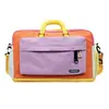 Bolsa de viagem expansível, design color-block moderno, adequada para viagens curtas e de negócios, grande capacidade, unissex, de mão e pode ser usada como bolsa de esportes ou academia