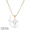 Elegante e Estilosa Colar com Pingente de Aço Titânio em Formato de Diamante para Mulheres, Corrente Clavicular Estilo Ins de Luxo Leve, Joia Popular Transfronteiriça
