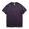 Camiseta de trabajo de verano cuello redondo manga corta para hombre, básica simple opaca para usar debajo, color liso, algodón puro, manga media, blanca, T, moda