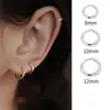 Pendientes de Aro Lisos Minimalistas de Moda para Mujer, Brazaletes Circulares Amigables con los Oídos, Elegantes Accesorios para Orejas de Estilo Minimalista con Personalidad Simple