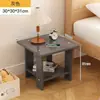 Mesa auxiliar pequeña económica para sofá, mesa lateral para habitación de alquiler, estante de almacenamiento junto a la cama, mesa de centro simple nórdica, mesa de café para sala de estar del hogar
