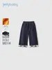 Calça Jeans Jerry para Bebês Meninas 2026 Outono Novo Estilo Calça Reta Infantil Forrada com Lã Calça Grossa de Inverno para Bebês