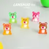 Desenho animado fofo mini colorido urso morango enfeites de carro pingente resina DIY chaveiro acessórios material atacado