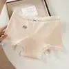 Pantaletas de algodón puro para mujer con borde de encaje simple, transpirables antibacterianas 10A, entrepierna 100% algodón, bóxers de cintura media para mujer, Clase A