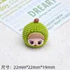 Figura Luminosa de Dibujos Animados de Niña Fruta 3D Accesorios de Pegamento de Crema Adornos Decorativos de Resina para Manualidades