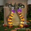 Novas Pernas de Bruxa de Ferro para Halloween Transfronteiriças Luz LED Brilhante Decorações de Ferro Plug-in para Gramado de Jardim Externo