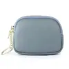 Cartera Pequeña de Cremallera Portátil Moda Femenina Linda Color Sólido Mini Bolso Pequeño Almacenamiento Llave Tarjeta de Identificación Moneda Monedero