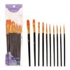Comercio exterior transfronterizo nailon agua tiza acuarela pintura pincel óleo traje 10 piezas varilla roja varilla azul pintura fila pluma
